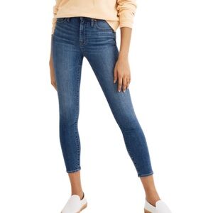New Madewell Jeans Curvy High Rise Skinny Crop Blue Denim Womens Size 23